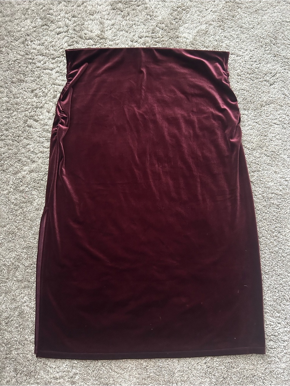 Old Navy Maroon Velvet Pencil Skirt